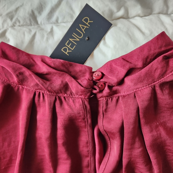 Maroon/plum coloured blouse, sz XL - Picture 2 of 3